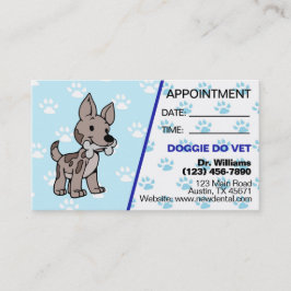 Visita Cartão de Consulta Veterinária com Pegada de Pata