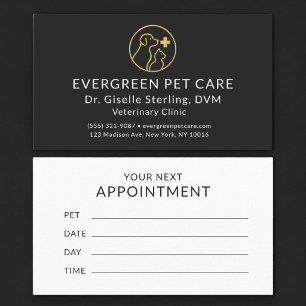 Visita Cartão de Consulta Veterinária Profissional