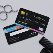 Cartão de Crédito Brilho Moderno Inicial Estilista