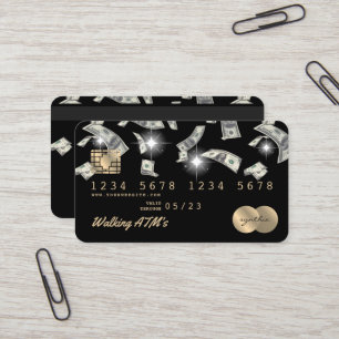 Visita Cartão de Crédito Caixa de Moeda ATM Estilado