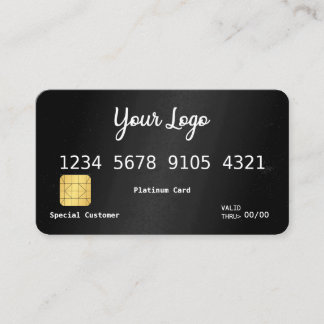 Visita Cartão de crédito de Confetti Preto para Logotipo