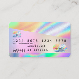Visita Cartão de Crédito de Dripp Unicorn Hológrafo