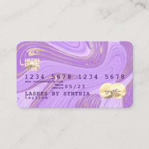 Visita cartão de crédito de mármore violeta violeta paste