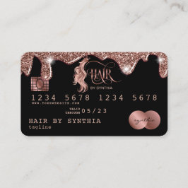 Visita Cartão de Crédito Dissipado com Rosa de Cabelo Dou