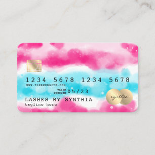 Visita Cartão de Crédito Girassol Blue Sky Ocean Pink Wat