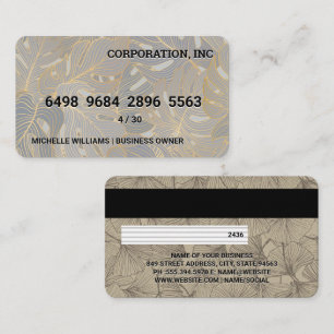 Visita Cartão de Crédito   Padrão de Plantas   Natureza