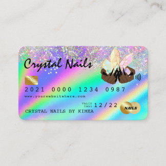 Visita Cartão de Crédito Técnico Holográfico Crystal Glit