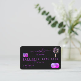 Visita Cartão de Crédito Técnico Unhas Estilado RPurple