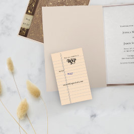 Visita Cartão de Data de Vencimento da Biblioteca RSVP