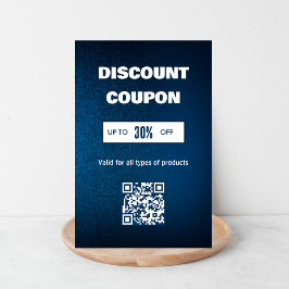 Visita Cartão de Desconto com Código QR Minimalista