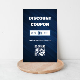 Visita Cartão de Desconto com Código QR Minimalista