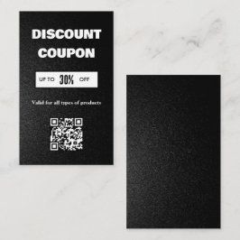 Visita Cartão de Desconto com Código QR Minimalista