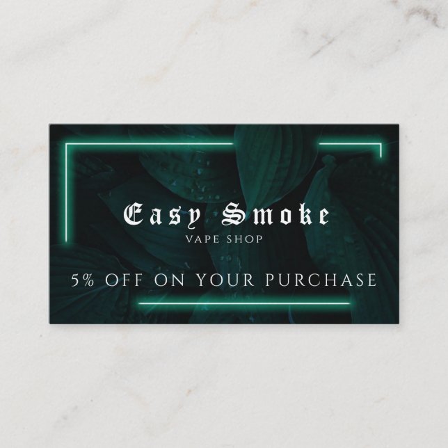 Visita Cartão de Desconto Comercial Compro Vape (Frente)
