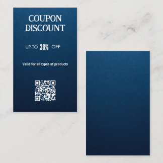 Visita Cartão de Desconto de Código QR Minimalista