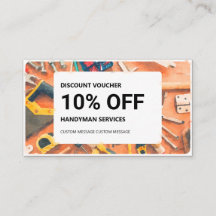 Cartão de Desconto: Serviços de Handyman