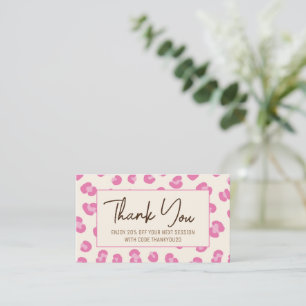 Visita Cartão de Desconto Thank You Pink