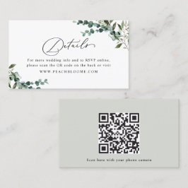 Visita Cartão de Detalhes de Casamento com Código QR de F