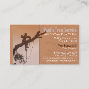 Visita Cartão de empresa de serviços da árvore
