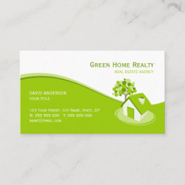 Visita Cartão de empresa seguradora Home verde de Eco dos