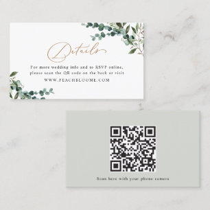 Visita Cartão de Enclausuramento de Código QR Greenery Go