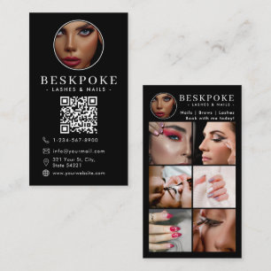 Visita Cartão de Esteticista com Código QR para Redes Soc