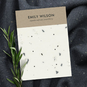 VISITA CARTÃO DE EXIBIÇÃO BRANCO DE OUVIDO DE TERRAZZO