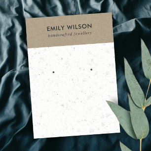 VISITA CARTÃO DE EXIBIÇÃO BRANCO DO ESTUDO DE TERRAZZO