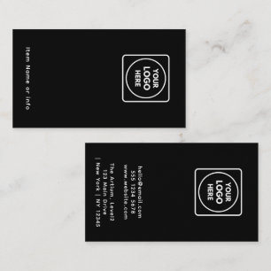 Visita Cartão de Exibição de Brincos de Joias Pretas   Lo