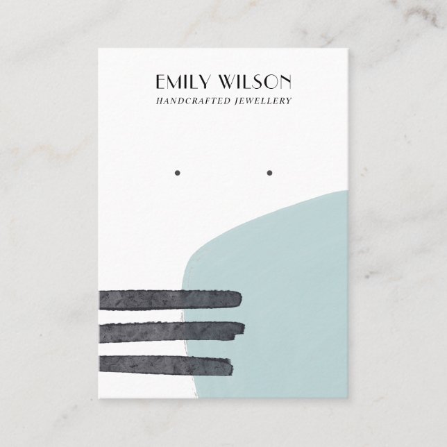 VISITA CARTÃO DE EXIBIÇÃO DE EXIBIÇÃO DE ESTUDO AZUL ABST (Frente)