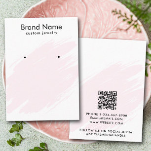 Visita Cartão de Exibição de Joias com Aquarela Rosa Mode
