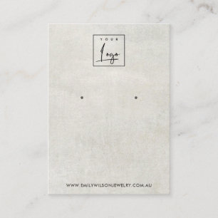 VISITA CARTÃO DE EXIBIÇÃO DE OUVIDO DE ESTUDO DE CINZA