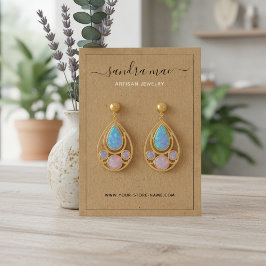 Visita Cartão de Exibição de Papel Russo Brown Kraft para