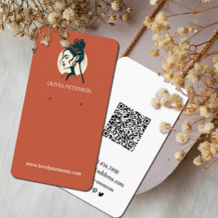 Visita Cartão de expositor de joias Terracotta Summer