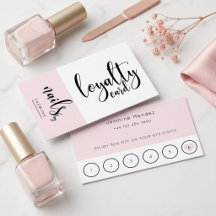 Cartão de Fidelidade Cliente Blush Pink do Nails S