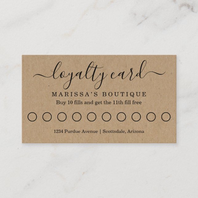 Visita Cartão de fidelidade comercial/Cartão de recompens (Frente)