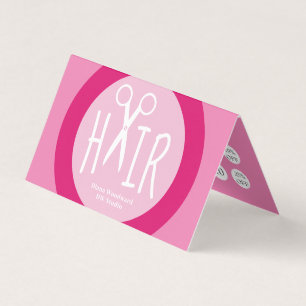 Visita Cartão de fidelidade comercial dobrado para cabele