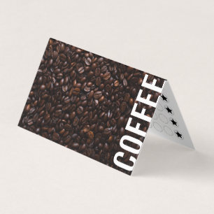 Visita Cartão de fidelidade de café dobrado moderno minim