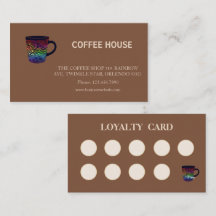 Cartão de Fidelidade de Café Simples Moderno