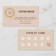 Cartão de Fidelidade de Café Simples Moderno