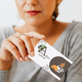 Visita Cartão de Fidelidade de Cafeteria Moderno Profissi