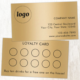 Visita Cartão de Fidelidade de Cliente com Logotipo e Tex