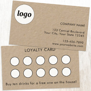 Visita Cartão de Fidelidade de Cliente com Logotipo e Tex