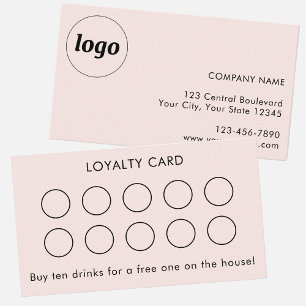 Visita Cartão de Fidelidade de Cliente Simples com Logoti