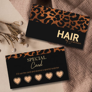 Visita Cartão de fidelidade de Leopard Cheetah Beauty