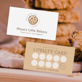 Visita Cartão de Fidelidade de Padaria com Logo de Biscoi