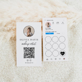 Visita Cartão de Fidelidade de Perfuração de QR Code Tema
