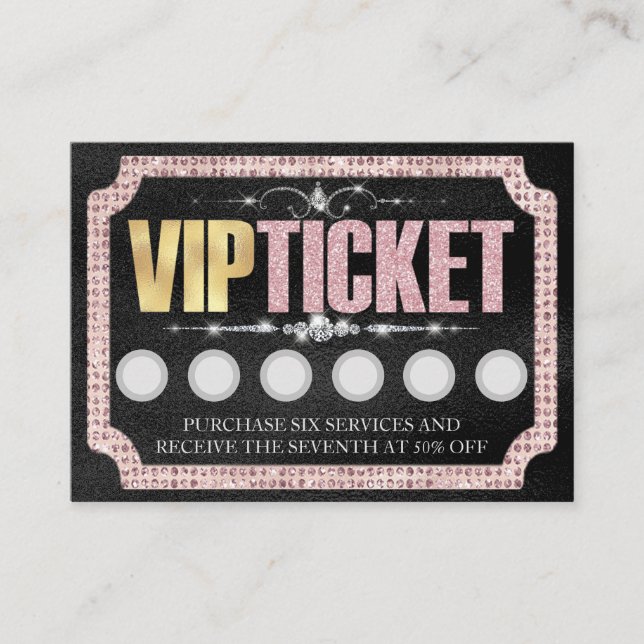 Visita Cartão de fidelidade do cliente VIP com brilho pre (Frente)