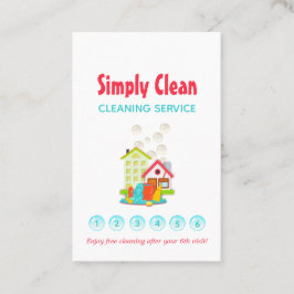 Visita Cartão de fidelidade do Serviço de Limpeza de Casa