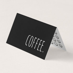 Visita cartão de fidelidade dobrável de café