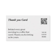 Cartão de Fidelidade Obrigado Minimal Café